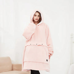 The Sanctuary Wearable Warmth: Oversized Heated Hoodie Blanket