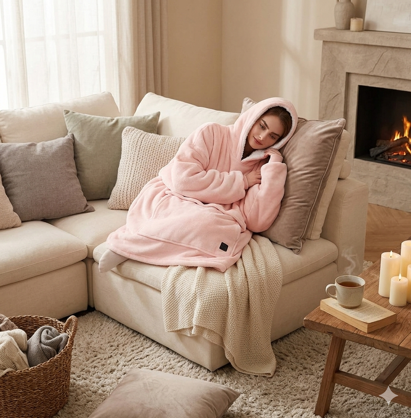 The Sanctuary Wearable Warmth: Oversized Heated Hoodie Blanket